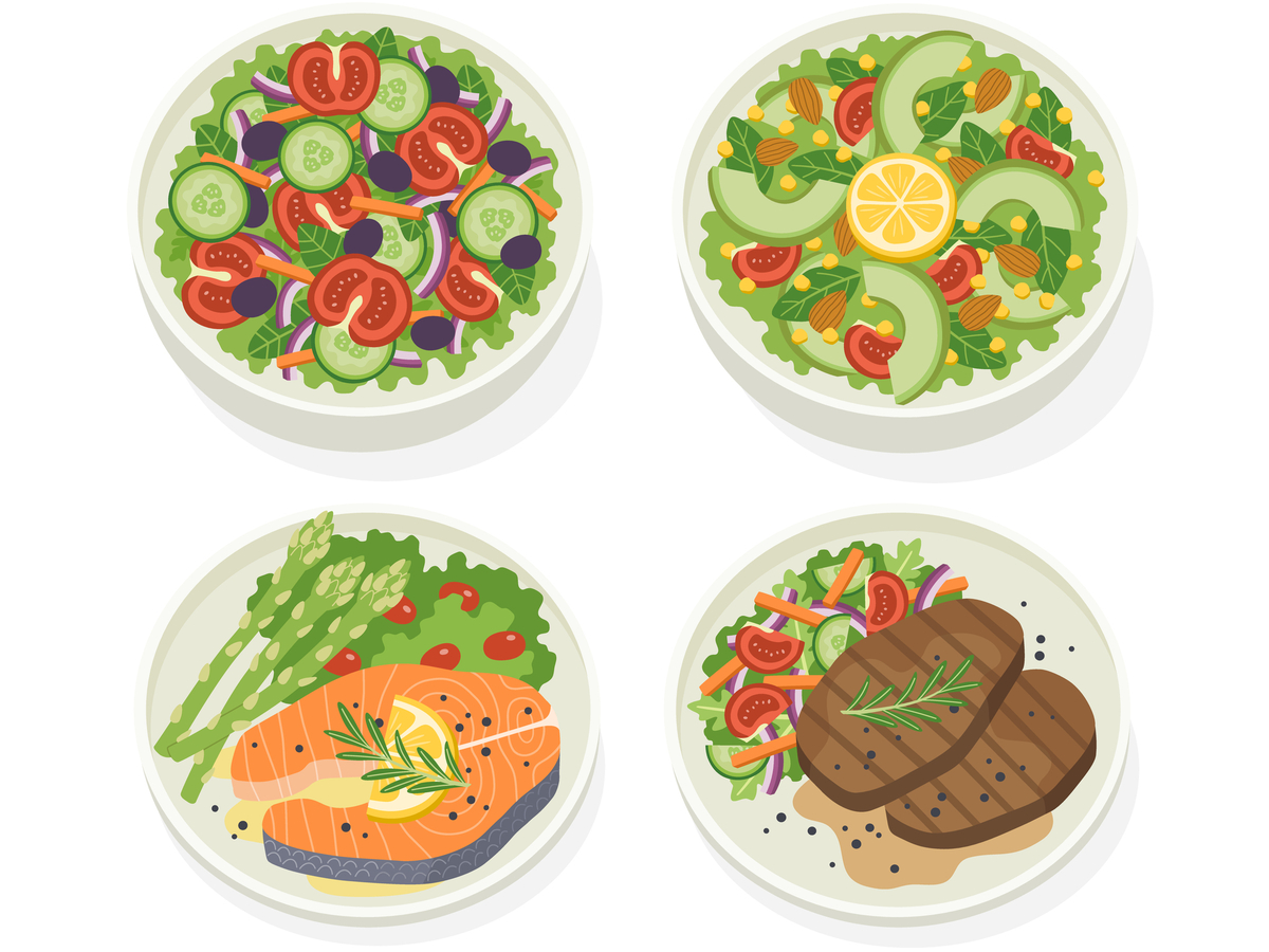 indicele-glicemic-cel-mai-bun-instrument-de-control-al-glicemiei carne și salata