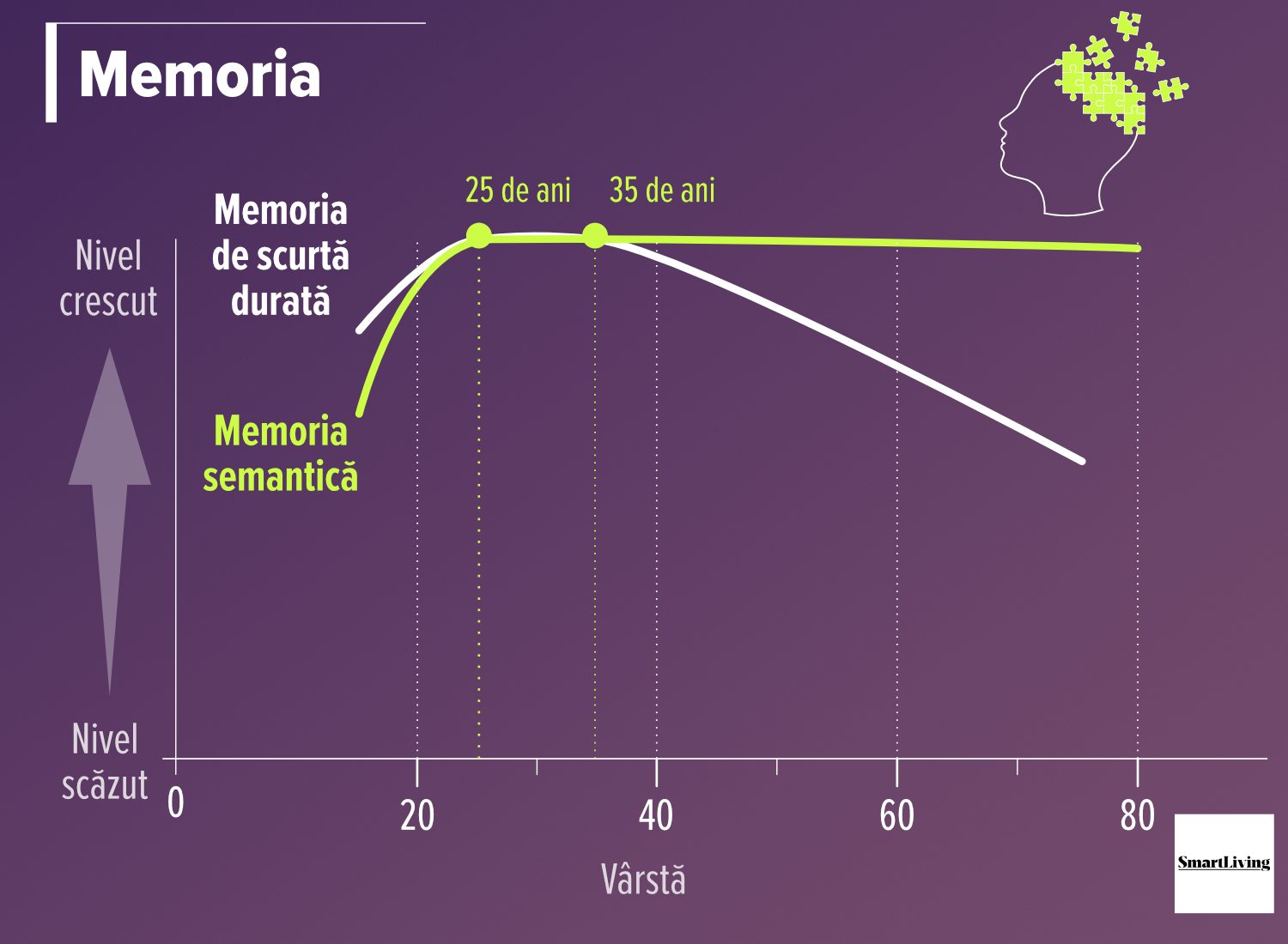 cea mai frumoasă perioadă a vieții: grafic - cum se modifică memoria odată cu vârsta