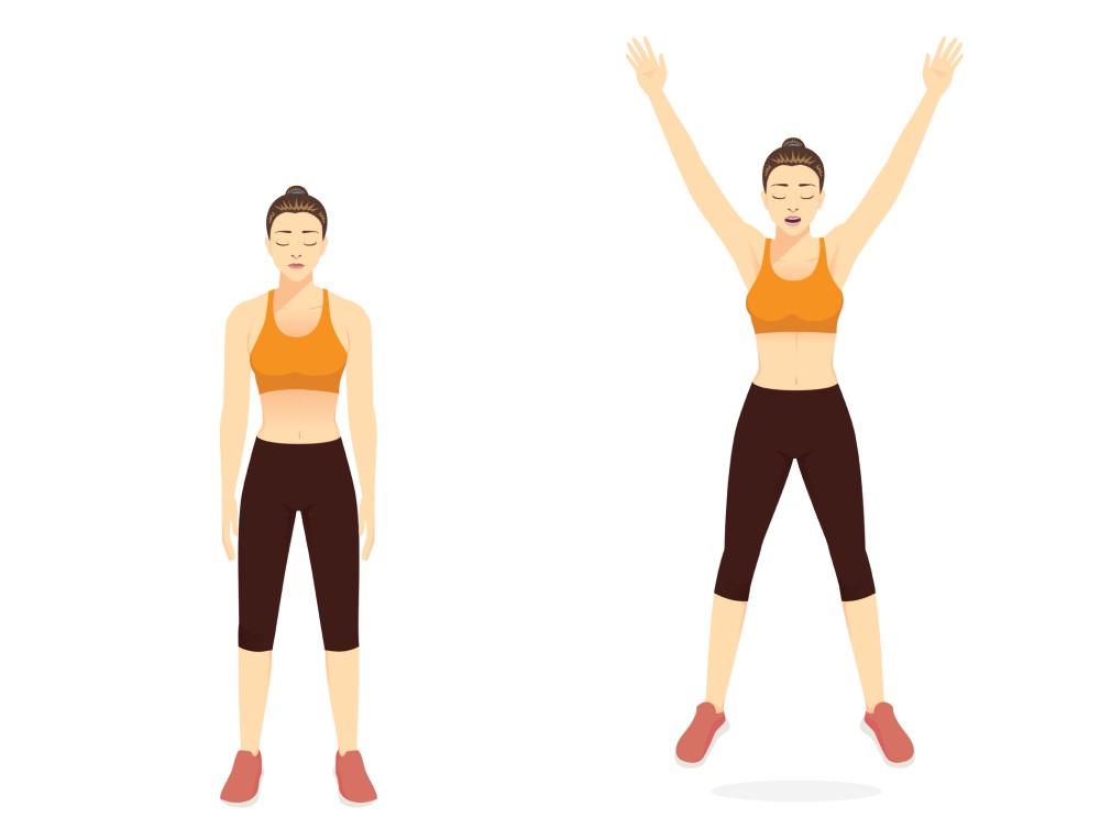 fitness acasa. jumping jacks
