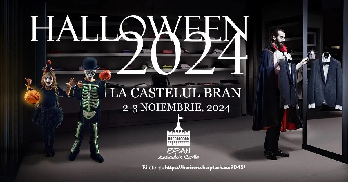 afișul petrecerii de halloween 2024 la Castelul Bran