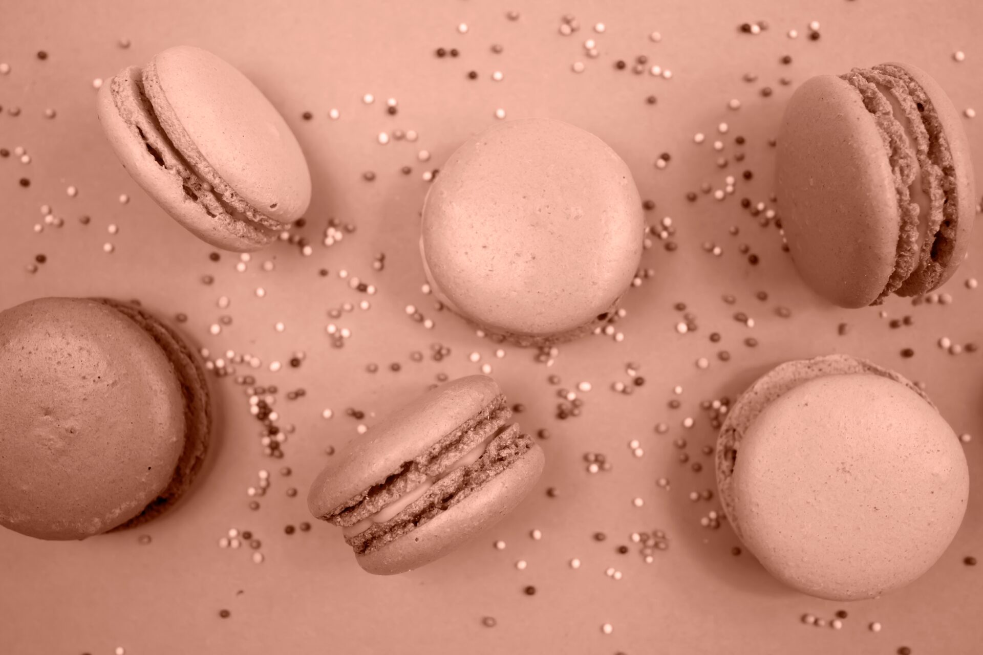macarons cu mocha mousse